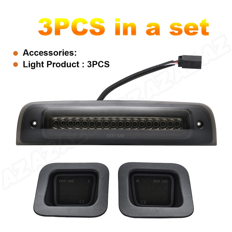 Tercera luz de freno LED ahumada lámpara de carga para Dodge Ram 1500 2500 3500 2009-18 Foto 4 de 4