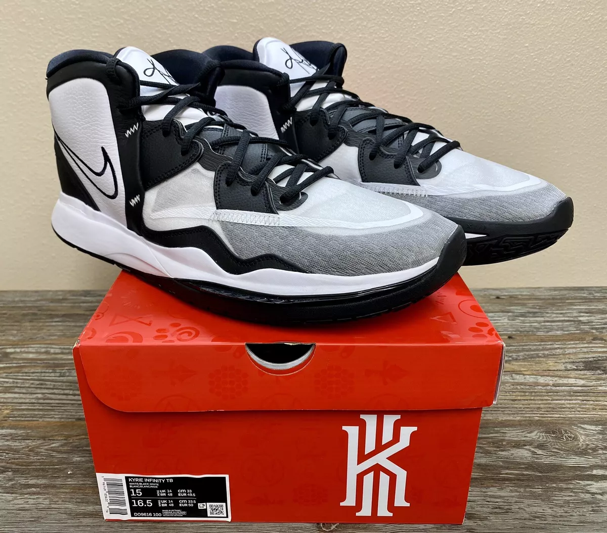 Nike Kyrie 8 Infinity White Black Basketball Shoes DO9616 100