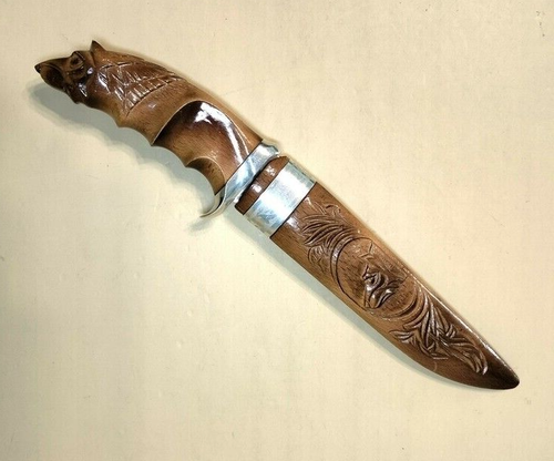 Hunting Knife Handmade with Sheath. Prison art. ITK