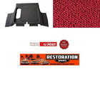 <!--F#f_0-->HOLDEN FB EK SEDAN BOOT MOULDED USA RED LOOP CARPET with spare wheel cut out<!--F/-->