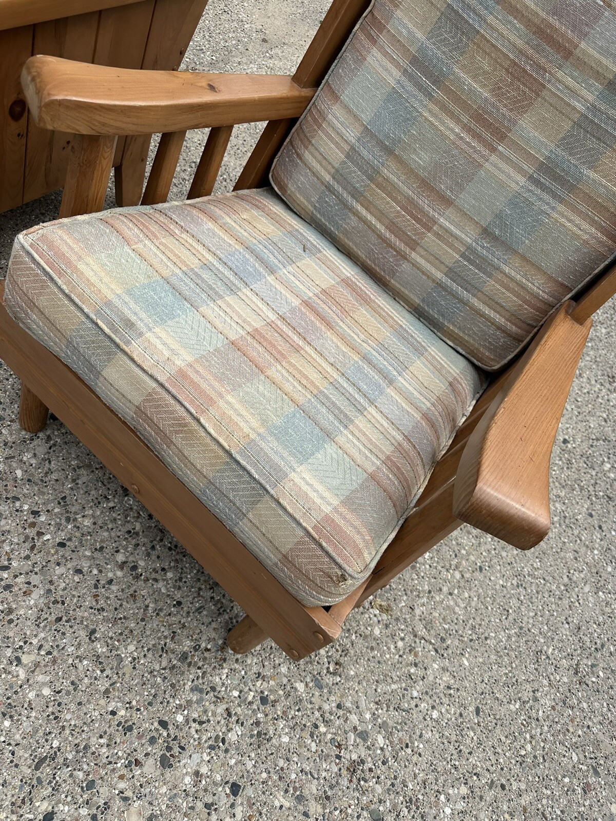 Vintage Habitant Knotty Pine Him & Hers Cabin Cottage Chairs Bay City