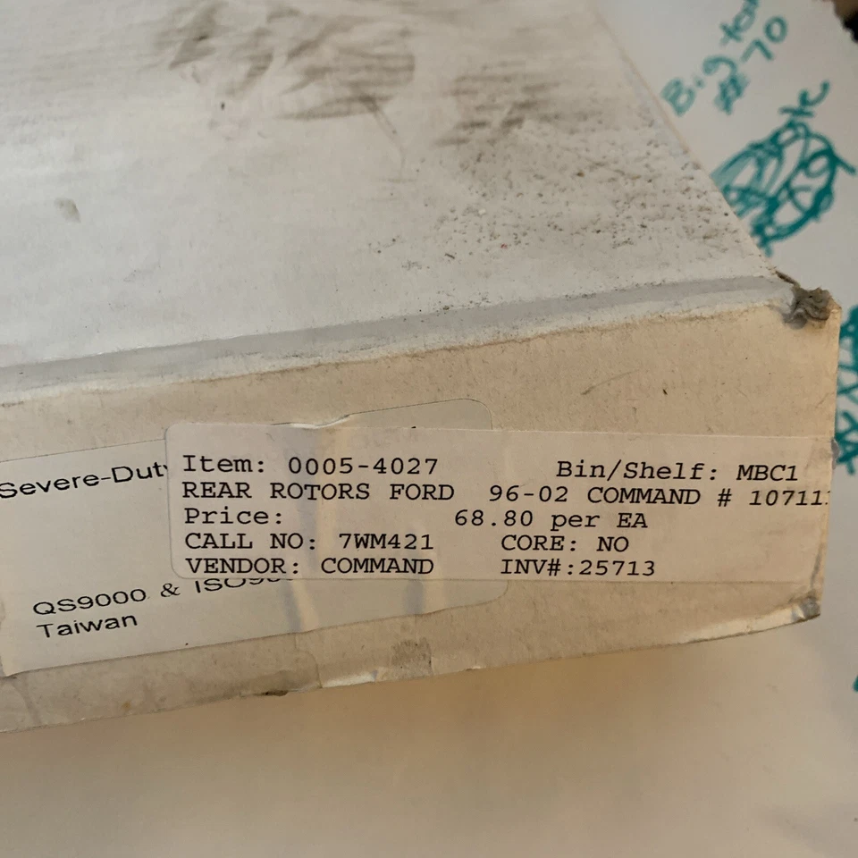 U-107111 SD-1 Rotor Acabado Y Equilibrado Trasero Delantero 96-02 Nuevo de Lote Antiguo Foto 3 de 4