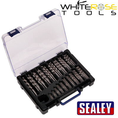 Sealey HSS Bohrer Sortiment komplett geschliffen 170tlg 1-10mm Split Point Aufbewahrung 