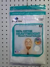 Women's Indera Heavy Cotton Top or Bottom White sizes S to 2X Thermal Underwear