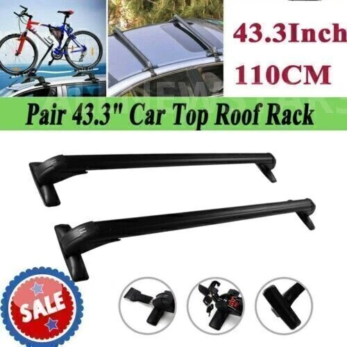 For Subaru WRX 2012-2021 Luggage Carrier w/Lock Top Roof Rack Cross Bar 43.3" Foto 2 de 4