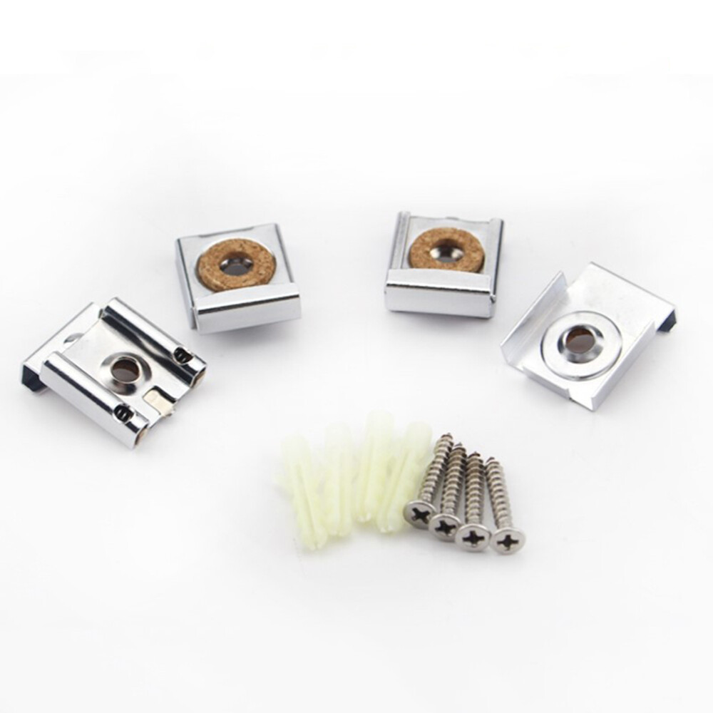 4 Pcs Frameless Mirror Hangers Professional Mounting Clips Holder eBay