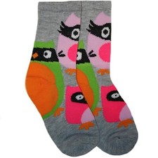 Halloween Crew Socks for Little Girls Masked Owls - 6-8.5 - NWT