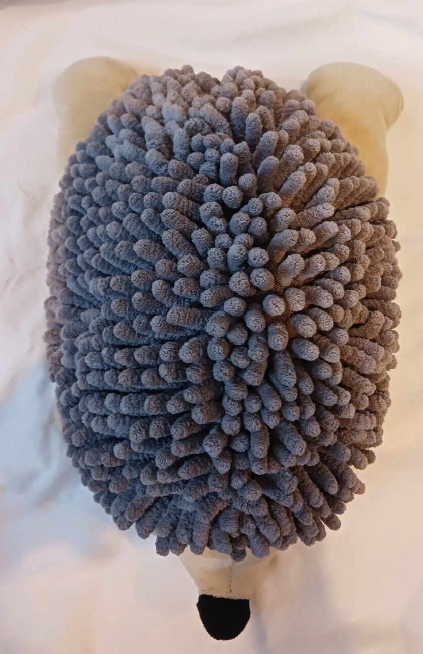 Norwex Hedgehog Kid Dusting Mitt Puppet Plushie Stuffed Animal Grey Tan Blue 12" eBay