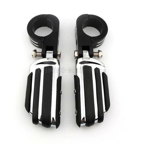 1.5" 1 1/2" Engine Guard Highway Foot Pegs Rest Clamps for Harley-Davidson Black - Picture 8 of 8