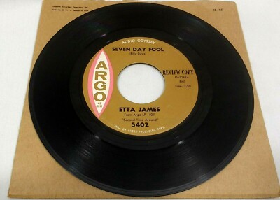 Etta James  ''Seven Day Fool / It's Too Soon To Know'' 1961 5402 Promo Review Copy