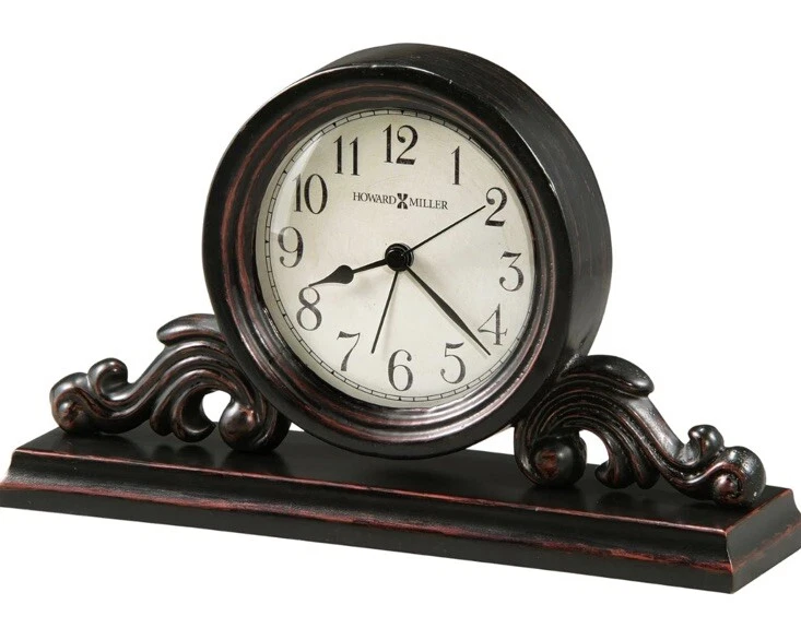 Howard Miller Bishop Tabletop Mantel Clock Alarm Clock Wood Scroll Base NEW - Image 3 of 4