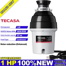 1 HP Garbage Disposal Food Waste Disposer Continuous Feed Grinding Sink 2800RPM
