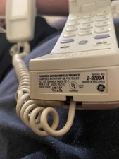 Vintage GE Telephone Push-Button Corded Desk Wall Phone Model 2-9200A TAN