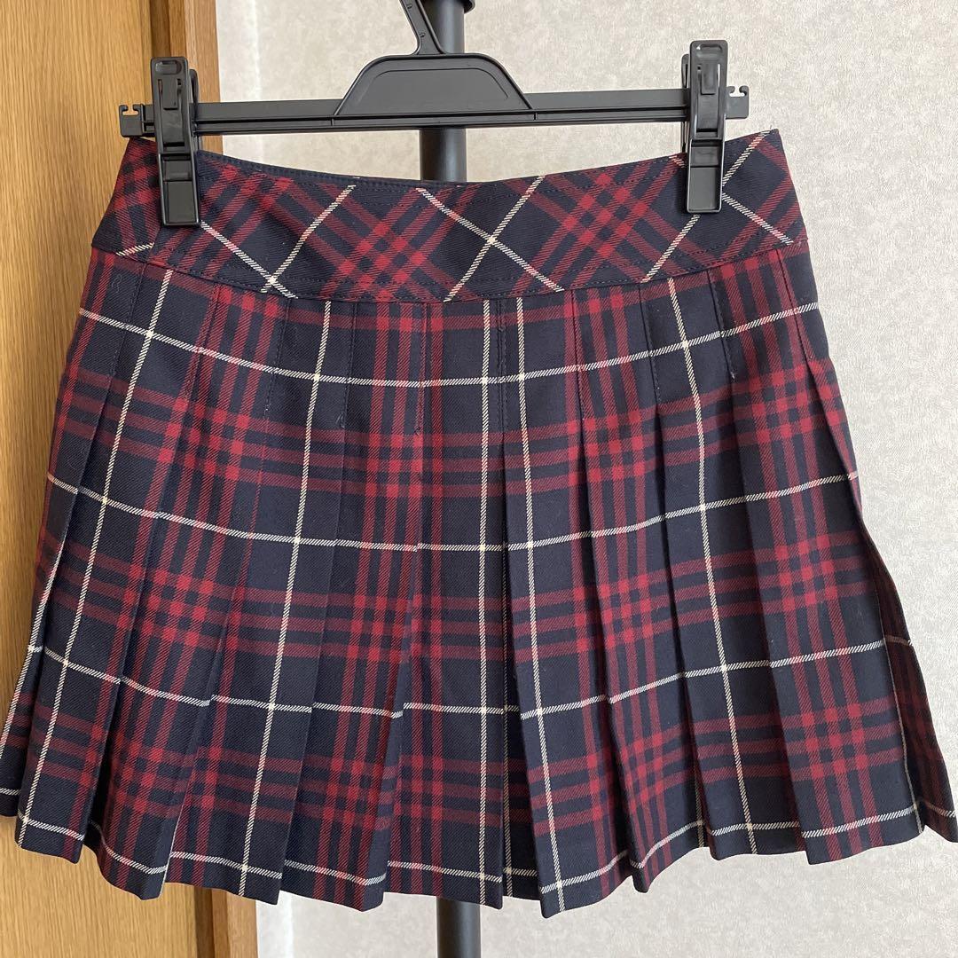 Burberry Mini Skirt Nova Check Red Black Tartan Plaid Pleated