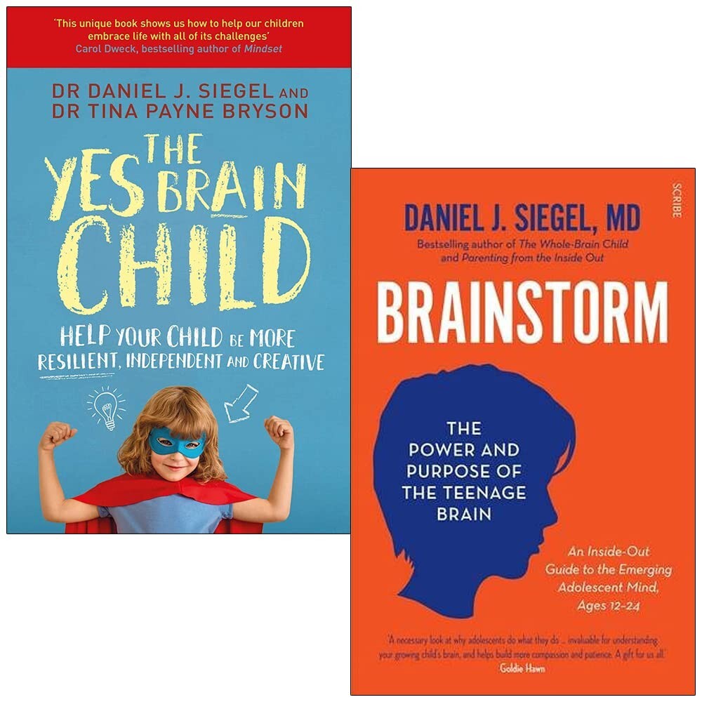 Dr. Daniel J Siegel Collection 2 Books Set Yes Brain Child, Brainstorm Tina Pay