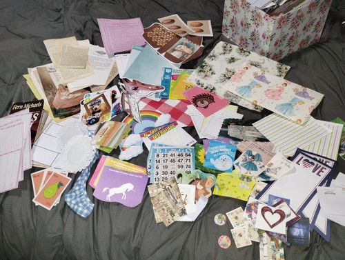 Embellishments Lot of 150 + Pcs Random Junk Journal Scrapbooking destash