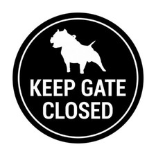 Circle Keep Gate Closed Dog Sign