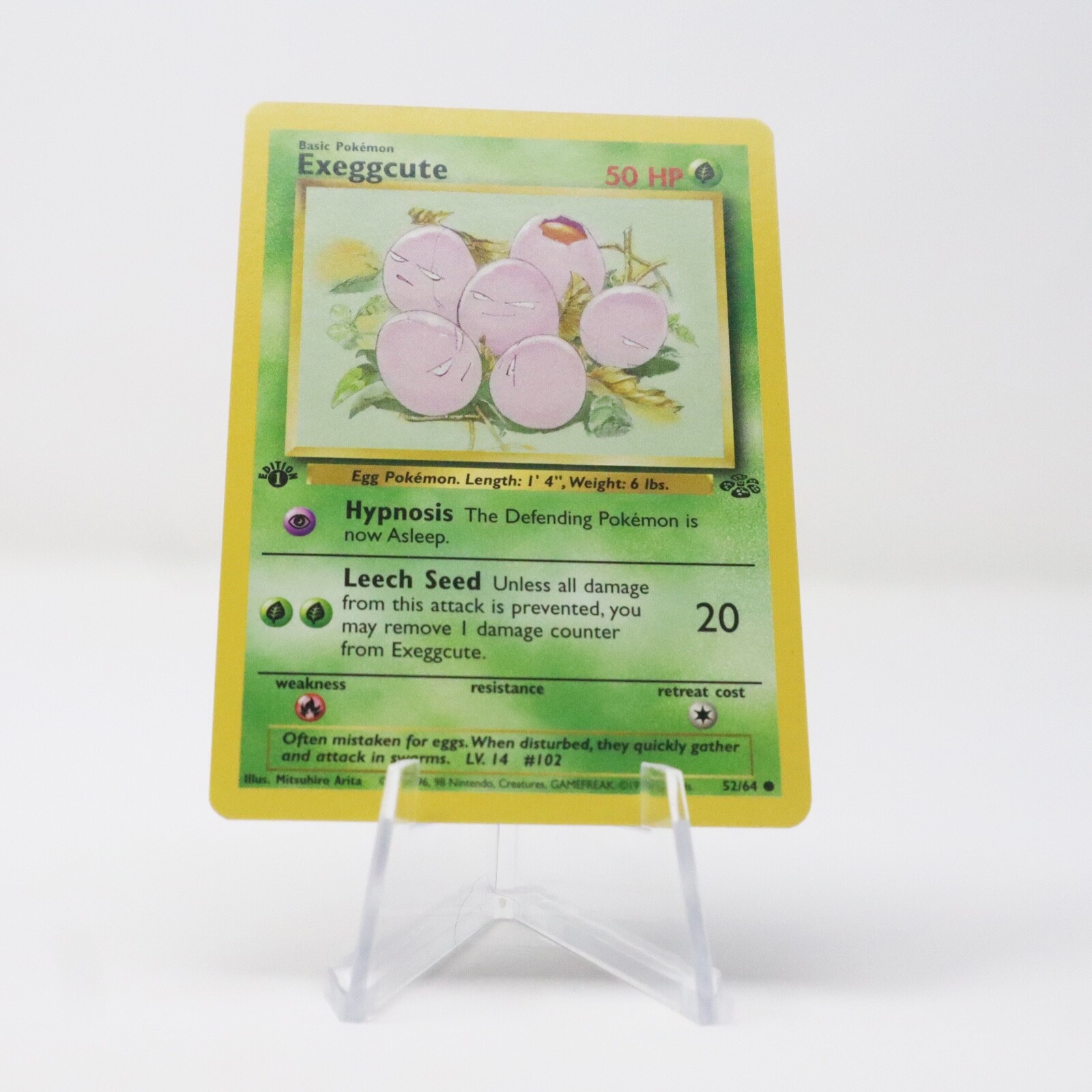 NM - 1st edition Jungle Exeggcute 52/64 WOTC Vintage Pokemon TCG