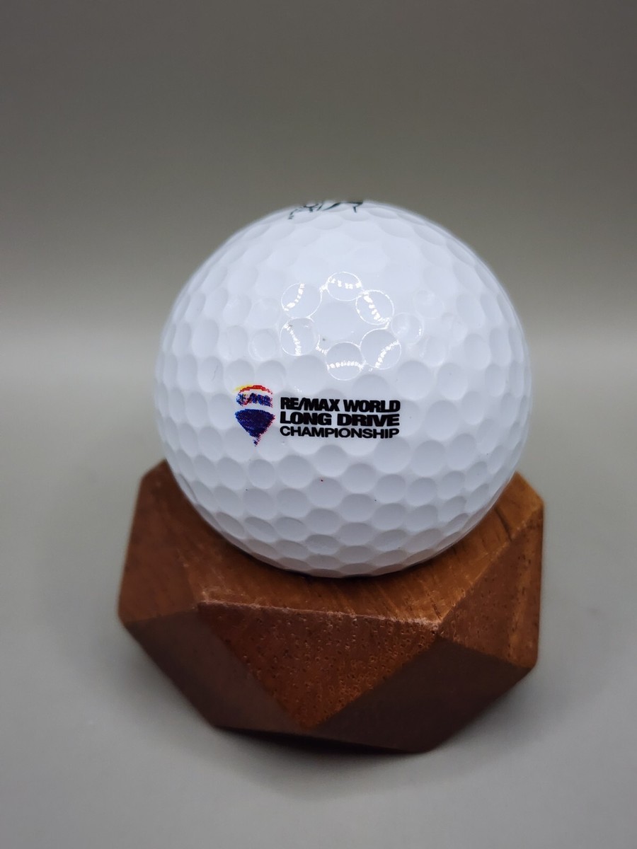 RE/MAX Logo Golf Ball Slazenger Collector Display WORLD LONG DRIVE