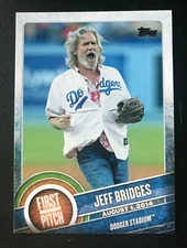 JEFF BRIDGES 2015 Topps Insert FIRST PITCH #FP-1 Big Lebowski "The Dude"