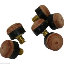 Pack of 1x to 10x Screw In Cue Tips Snooker Pool Billards Tips 10mm 11mm 12mm