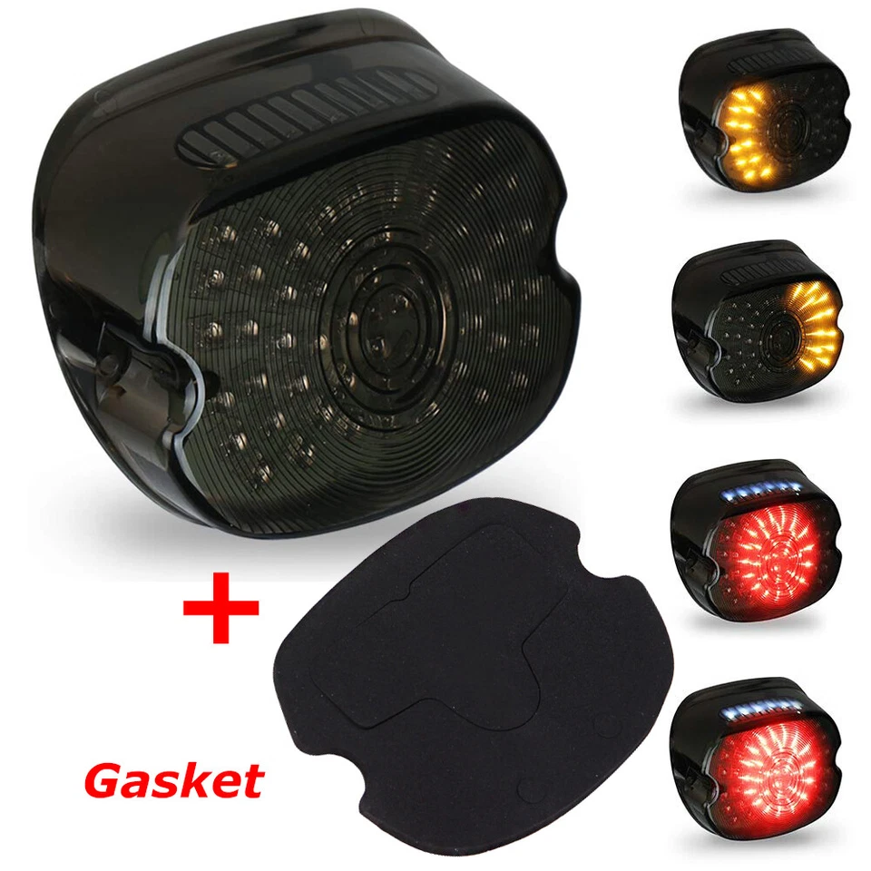 LED Rear Brake Tail Light Smoked Lens for Harley Touring Electra Glide Road King - Image 2 of 4