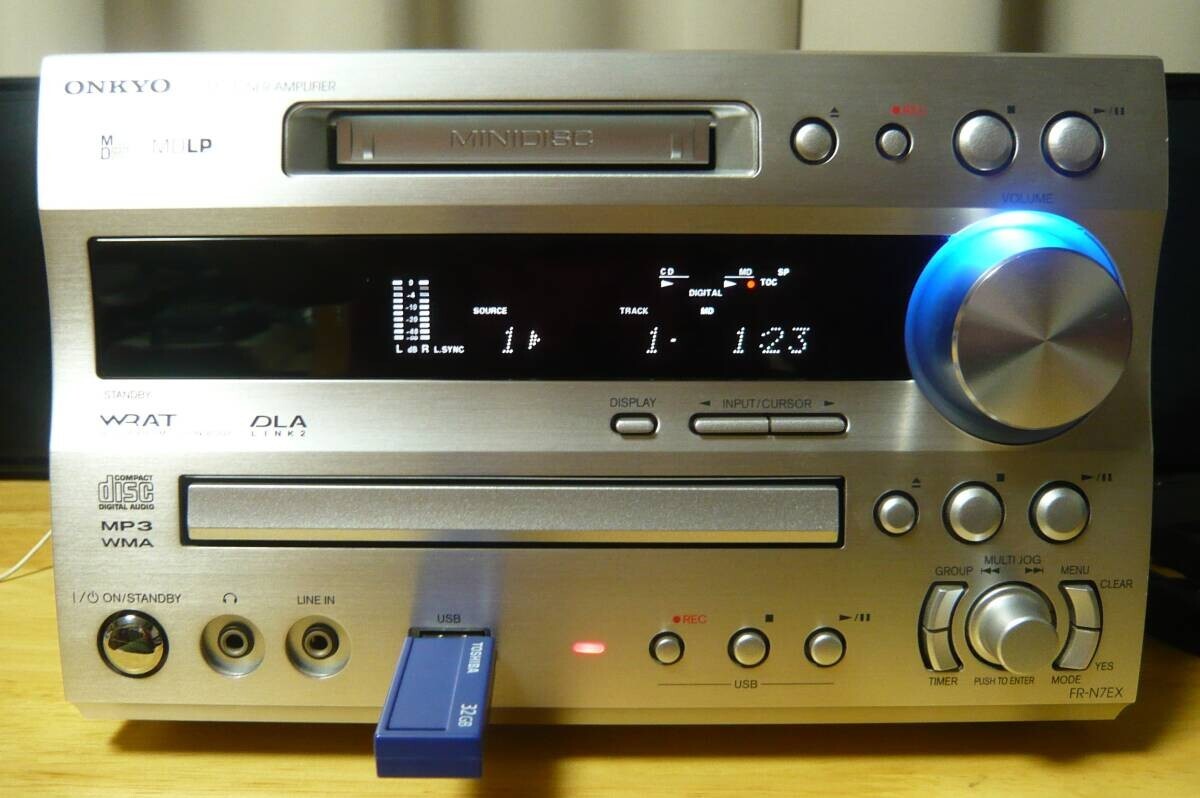 ONKYO オンキョー FR-N7EX CD MD USB コンポ リモコン付き Mint ONKYO FR-N7FX,N7EX CD MD Recorder Compact Stereo System