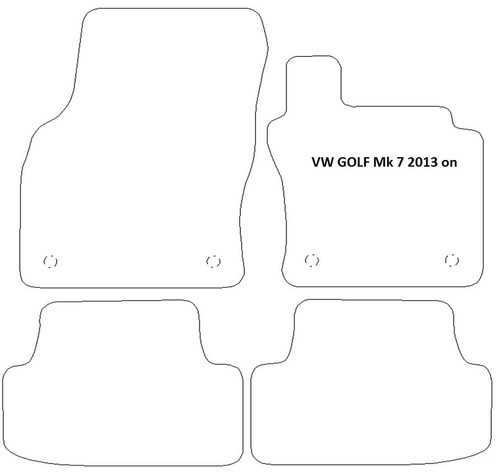 Car Mats for VW GOLF & GTi MK7 2013-2018 BRIGHT RED + 4 ROUND LOCATOR CLIPS - 第 2/7 張圖片