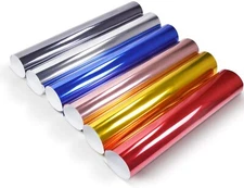 Metallic Foil HTV Heat Transfer Vinyl Bundle Chrome Press Iron On T-Shirt 