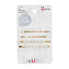 Scunci Pearl Hair Bobby Pins, 4-Pieces