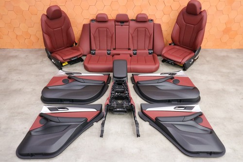BMW X4 G02 LCI INNENAUSSTATTUNG SITZE TÜRKARTEN LEDER SPORT MEMORY TACORA ROT...