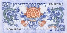 Bhutan  1  Ngultrum  2006  Series I  Uncirculated Banknote EBox