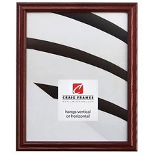 Cherry Red Picture Frame .75" – Hardwood Traditional Style – Choose Your Size