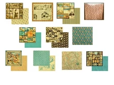 Graphic 45 On the Boardwalk 12 x 12 Cardstock PICK Beauties Beach Summer Coney