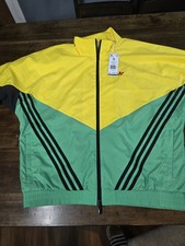 Adidas Originals Warm-Up Track Jacket Jamaica Green Yellow KA4578 Men Medium