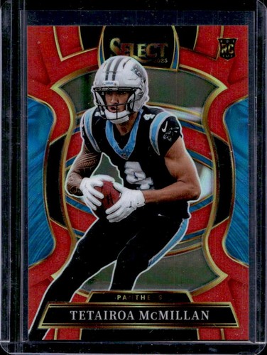 2025 Panini Select Tetairoa McMillan Concourse Red Prizm RC #/99 Panthers