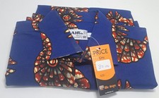 Men's African Print Quality Ankara Short Sleeve Button Down Shirt Size L NWT