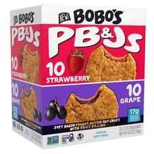 Bobo's PB&Js Soft Baked Peanut Butter Oat Crust with Fruit Filling, 2.1 oz, 20ct