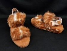 UGG Women's Oh Yeah Spots Slippers Slides Soft Brown Size 10 NEW NO BOX