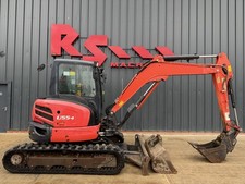 Kubota U55-4 y2018 4366 hours 5t Mini Excavator Digger 2 Buckets +Q/H £21900+VAT