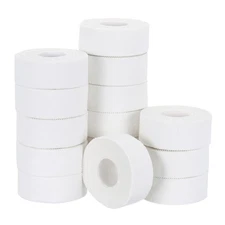 Athletic Sports Tape, Athletic Tape Easy Tear 1 in x 30 Ft, 15 Rolls, White