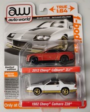 2022 Auto World Exclusive 2 Pack 2012 Chevy Camaro ZL1 1982 Chevy Camaro Z28
