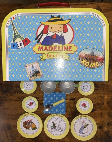 MADELINE TEA SET - METAL / TIN Spare Pieces - Cups, Saucers Plates Napkin Spoon - Picture 1 of 12
