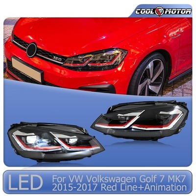 LED Headlights For Volkswagen Golf 7 MK7 2015-2017 HID Xenon Front Lamp Assembly