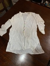 Unbranded Made in India Womens White Kurta Embroidered NICE