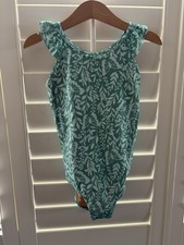 CrewCuts Ruffle Strap One Piece Swimsuit, Size 4-5 yrs, Aqua - JCrew -NEW