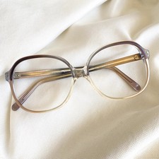 Vintage 70s 80s Eyeglasses Frames Glasses Hipster Brown FRAME FRENCH