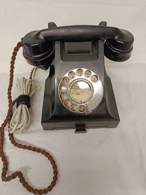 Vintage Art Deco British 332 Bakelite British Post Office (GPO) Telefon GETESTET