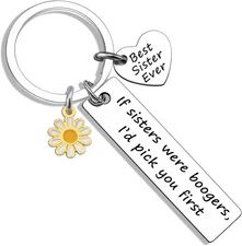 Sister Gifts for Sisters Birthday Gift Keychain Best Sister Ever Gifts from Big 