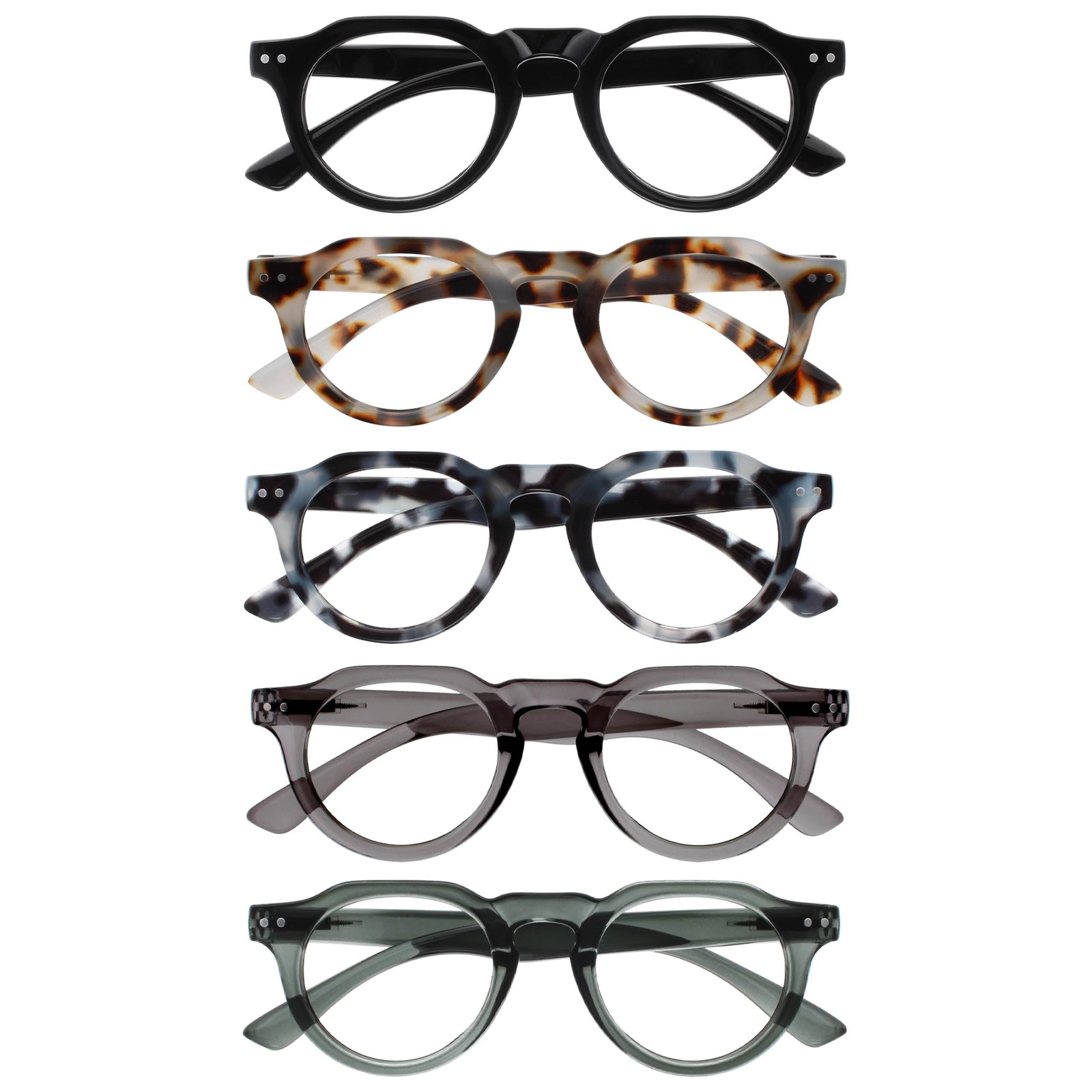RIO Lunettes anti-lumière bleue lot de 5 au design géométrique supérieur